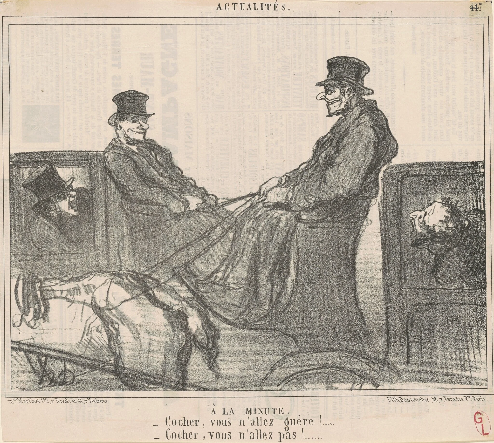 A la minute, by Honoré Daumier, ink, 1857