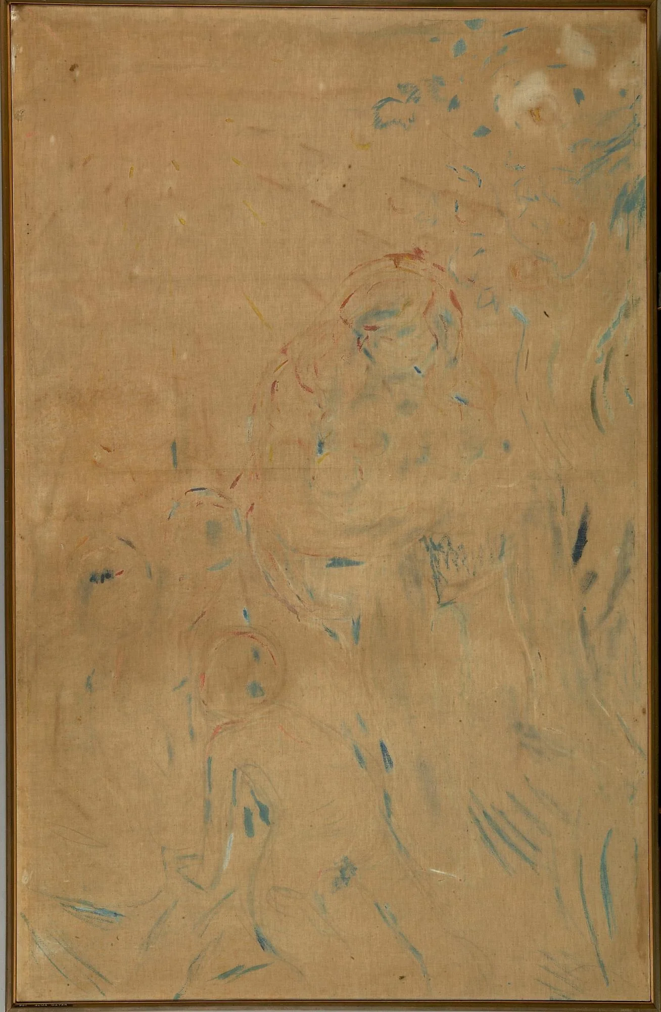 Woman with Children, by Edvard Munch, charcoal, 1910