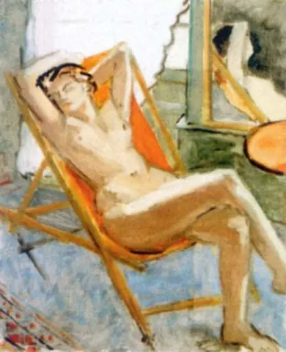 Nud pe chaise-longue