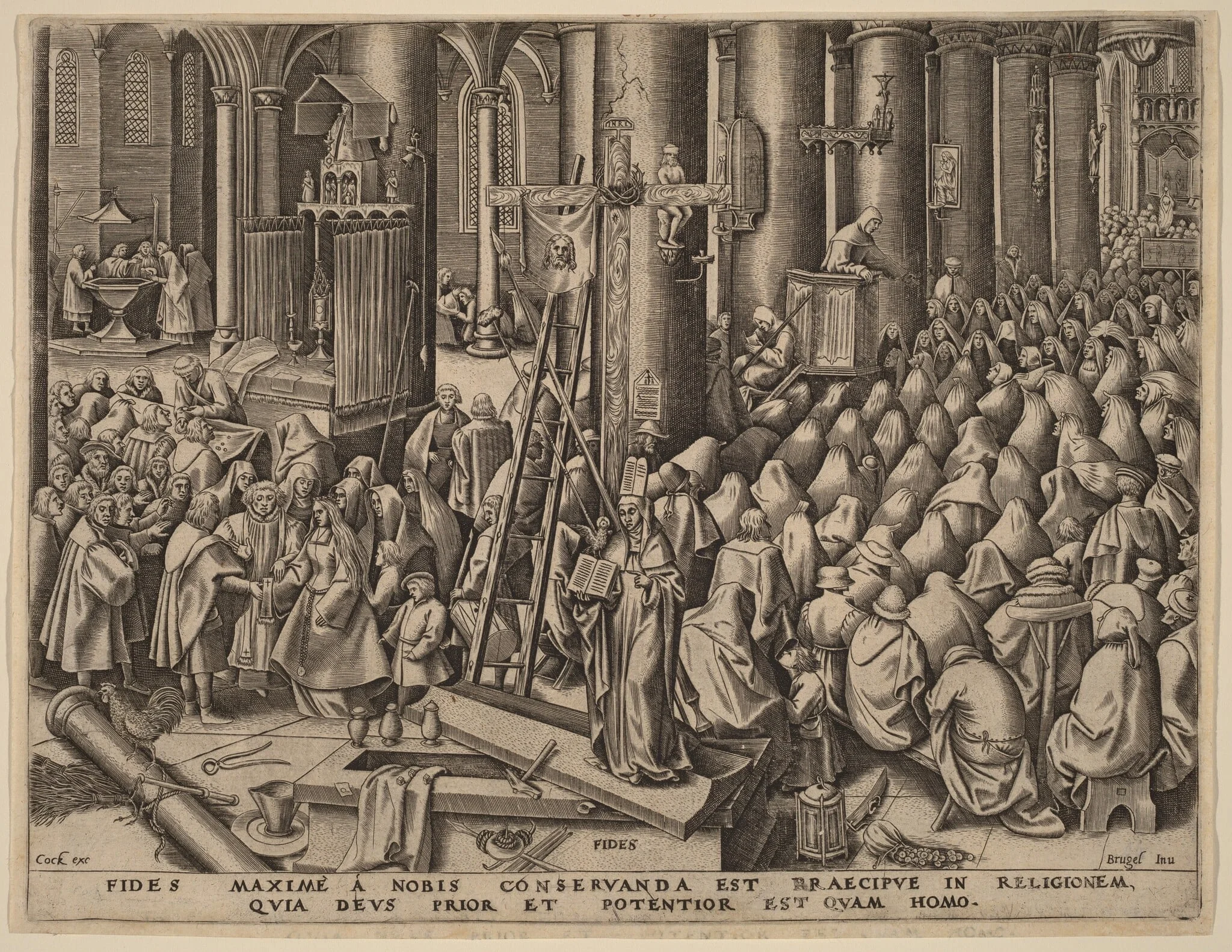 Faith, by Philip Galle, ink, 1559