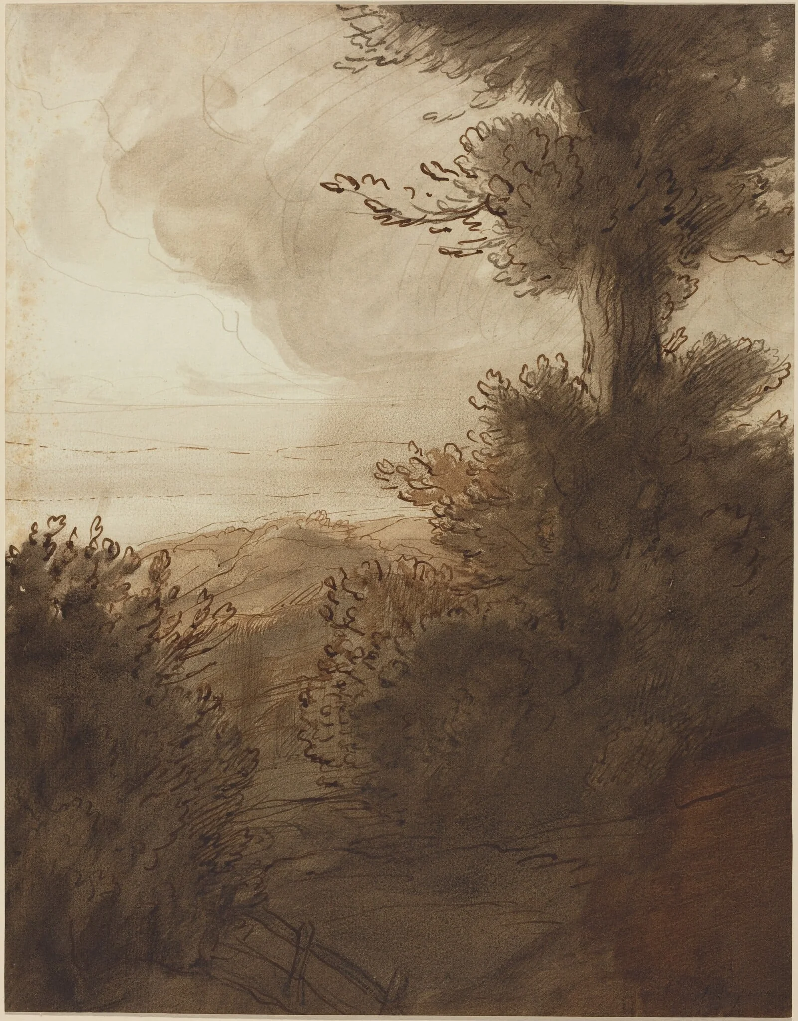 The Big Tree, by Alphonse Legros, ink, 1874