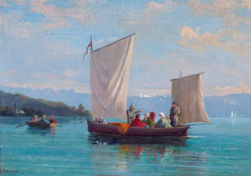 A Sailing Boat and a Rowing Boat