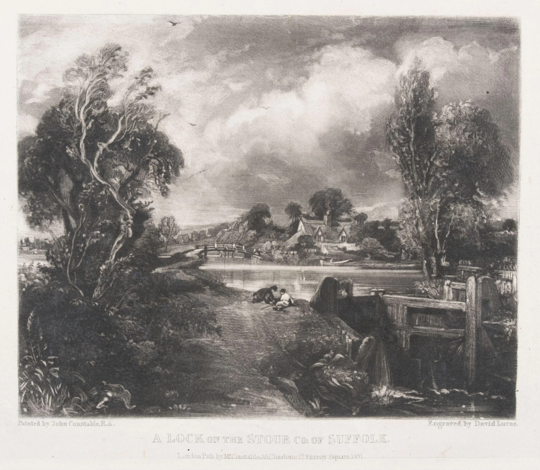 A LOCK ON THE STOUR CO: OF SUFFOLK, by John Constable, 1831