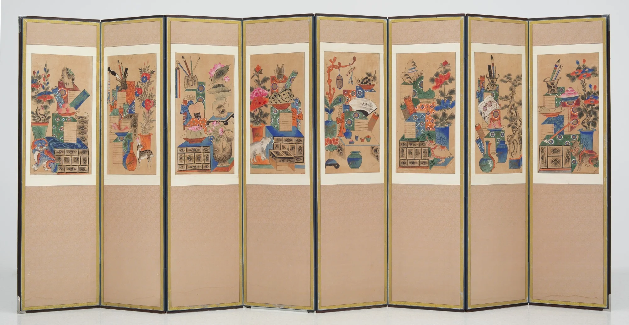 Chaekkori Screen, by Unknown, unspecified