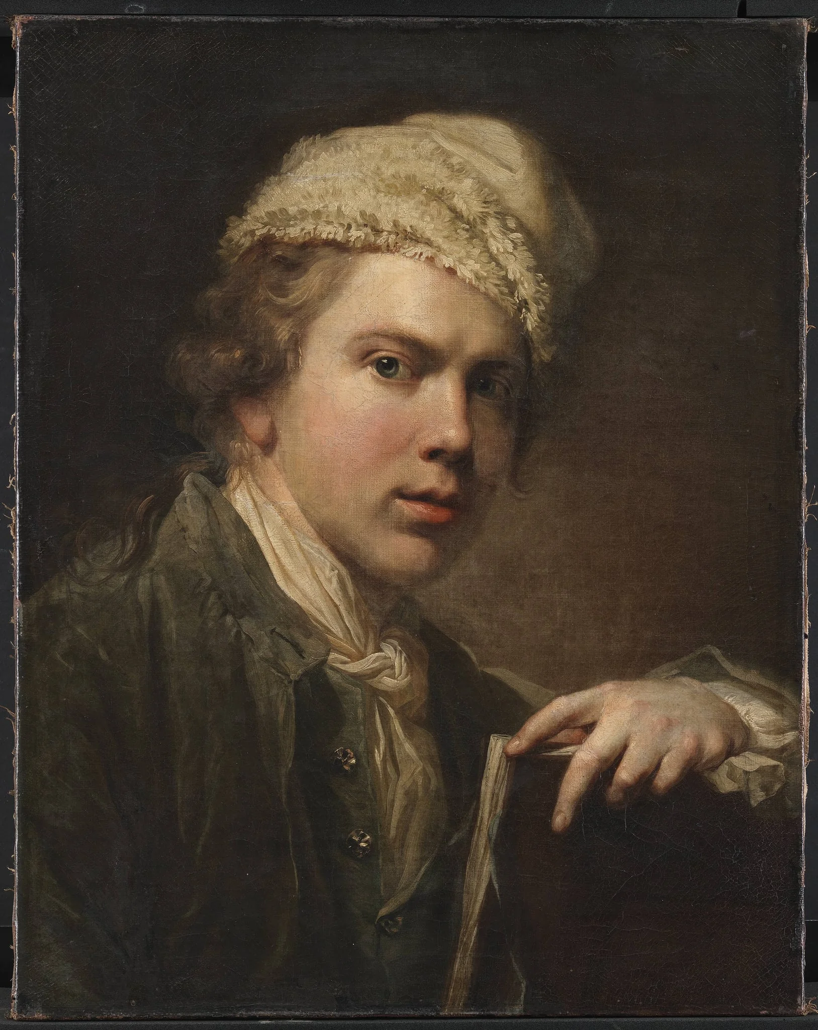 Self-portrait with Portfolio, by Unknown, unspecified, 1750