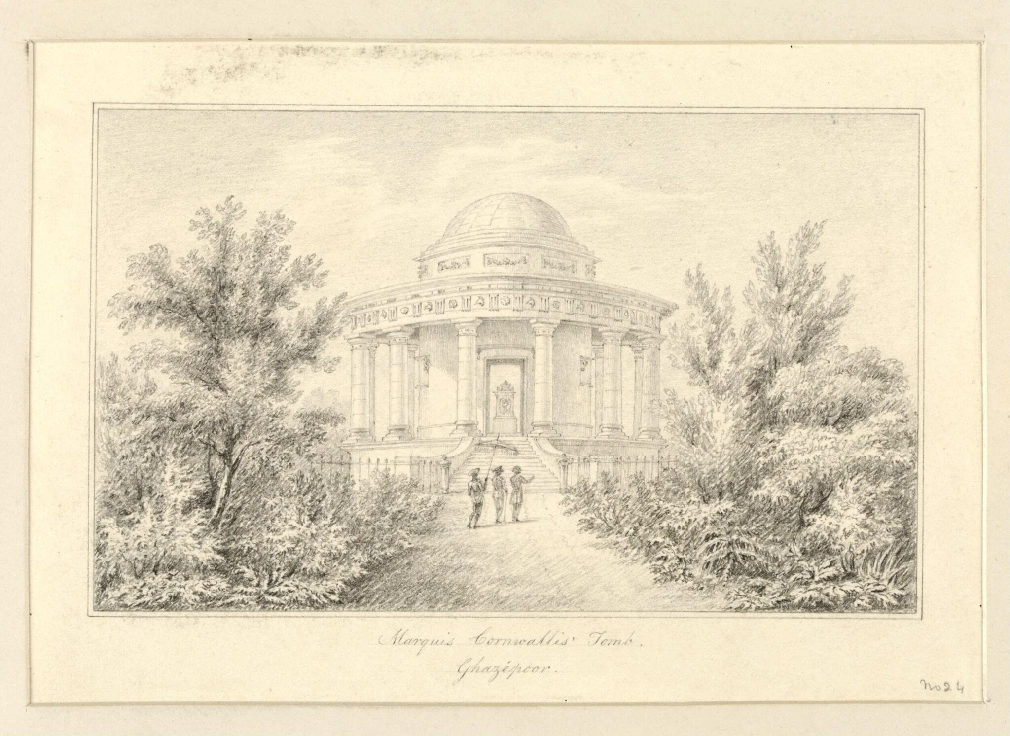 Marquess Cornwallis Tomb, Ghazipoor, by Robert Captain Smith, 1830