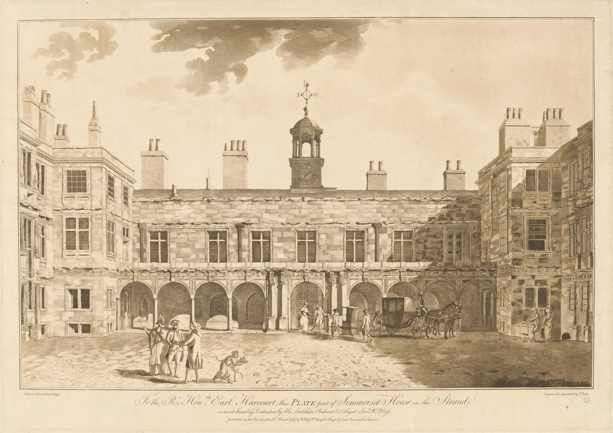 The Inner Courtyard of Old Somerset House in the Strand