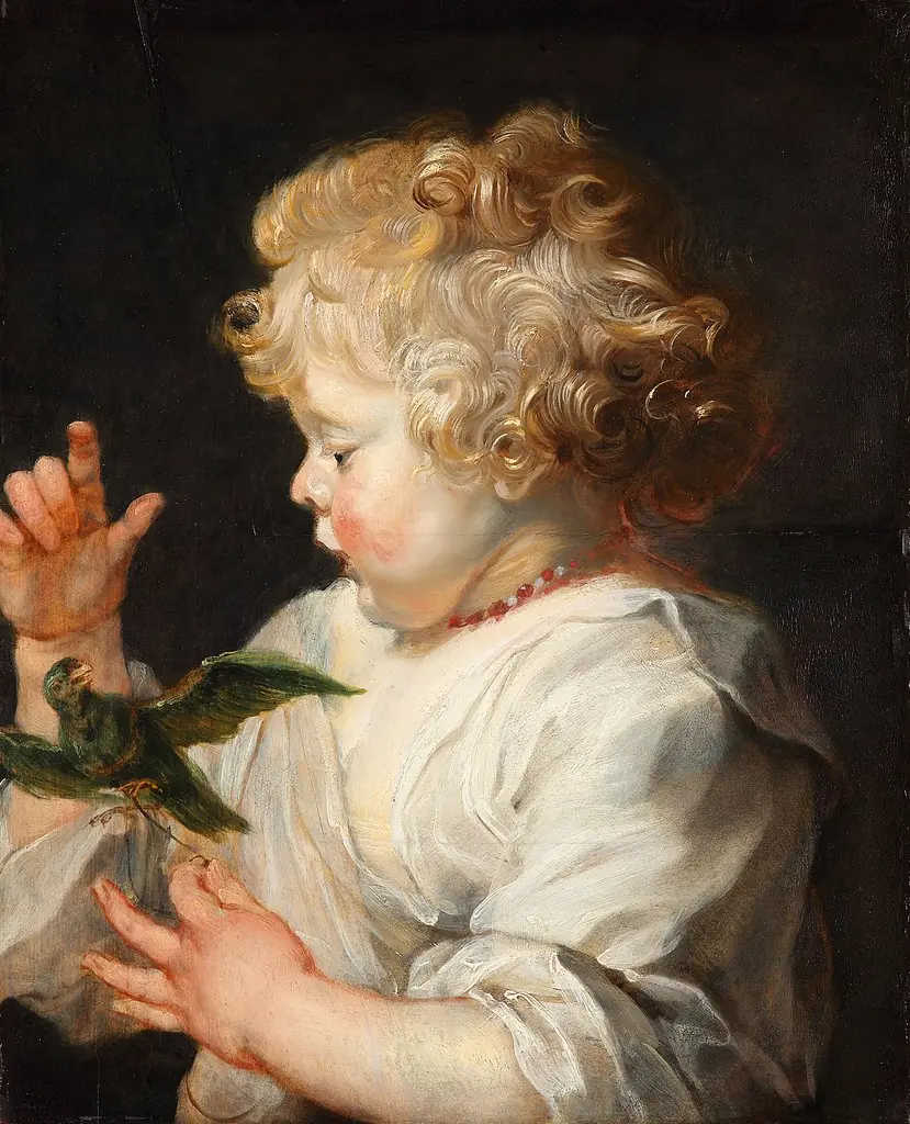 A child with bird