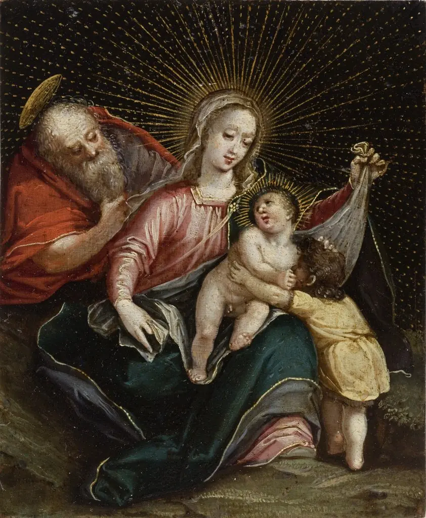 The Holy Family with Saint John the Baptist (La sagrada familia con San Juan Bautista)