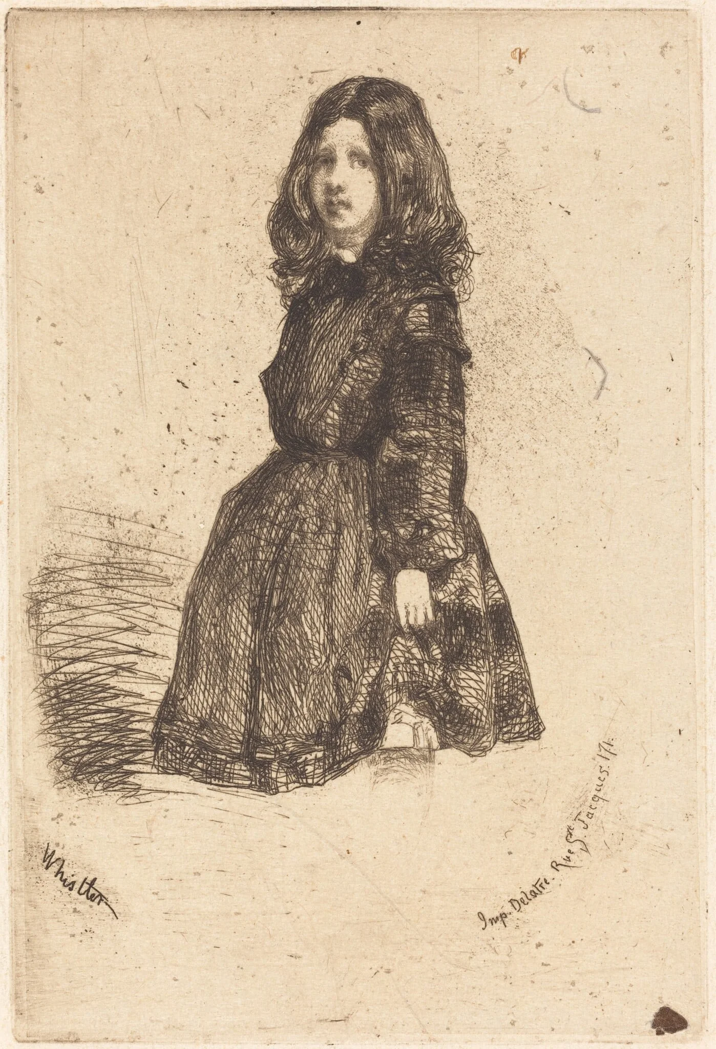 Annie, by James McNeill Whistler, ink, 1858
