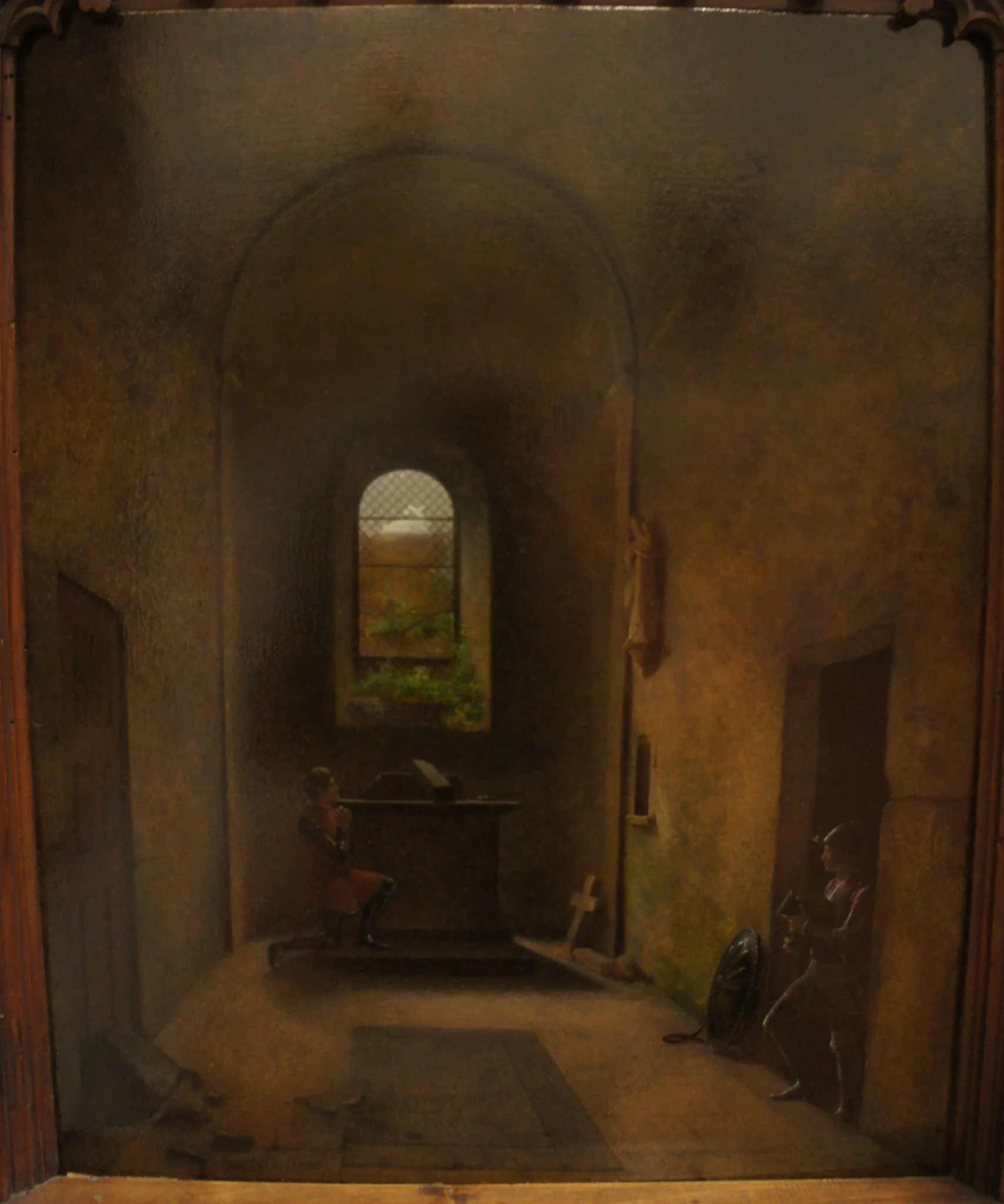 A Knight at Prayer in a Chapel, Preparing Himself for Combat