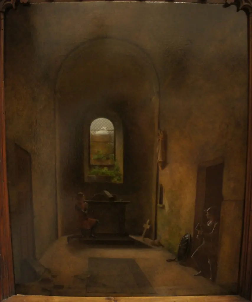 A Knight at Prayer in a Chapel, Preparing Himself for Combat