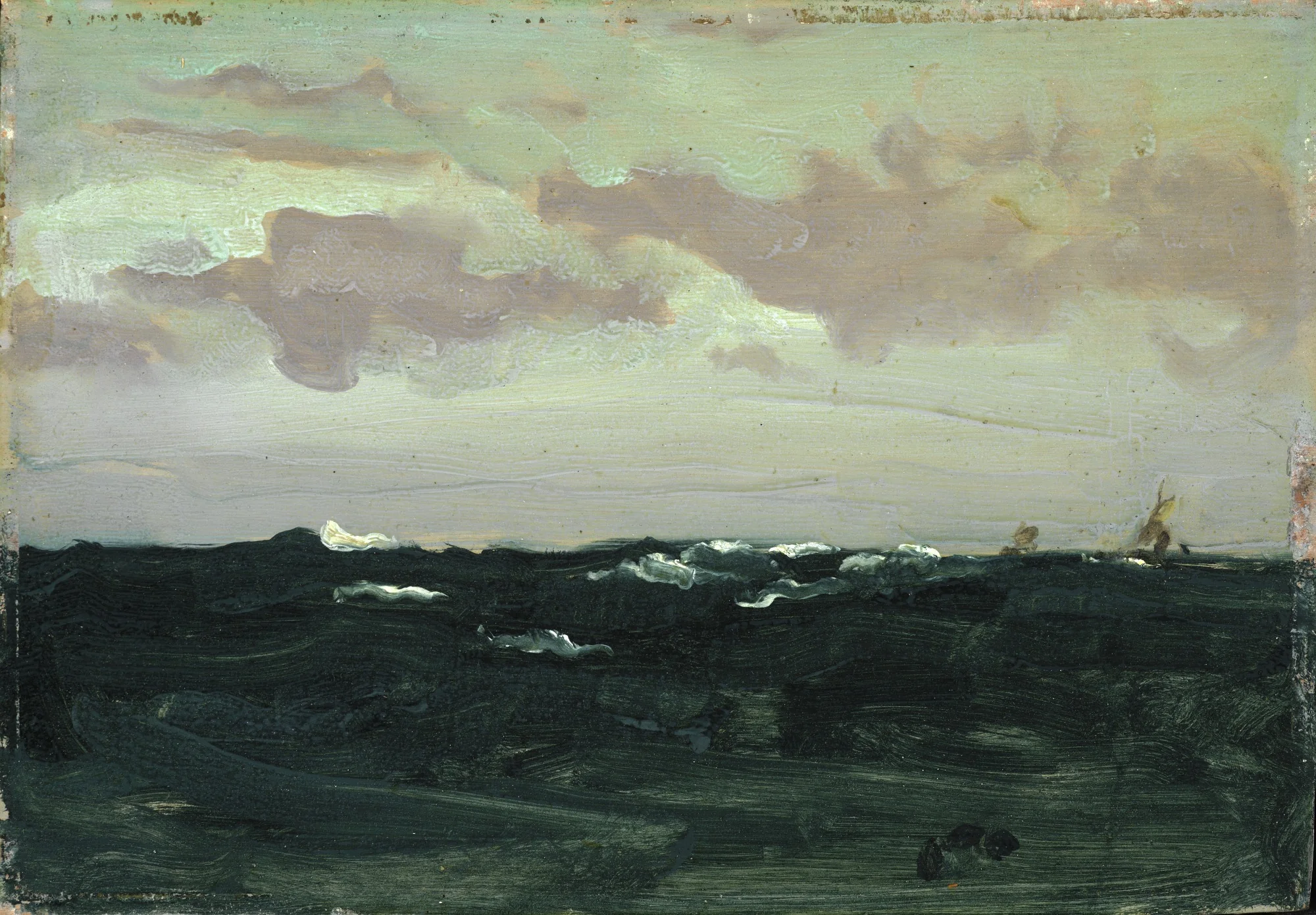 Violet and Blue: Among the Rollers, by James McNeill Whistler, oil, 1897