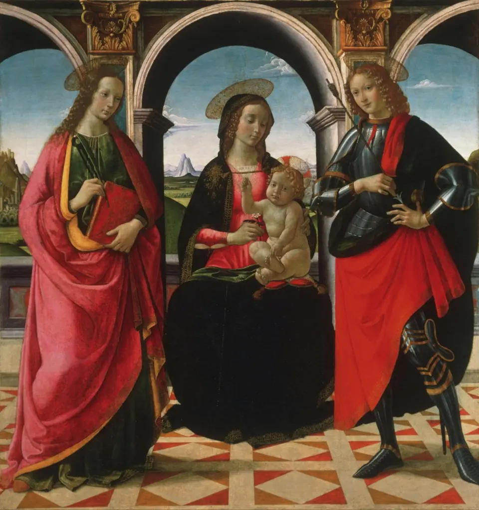 Virgin and Child, with Saints Apollonia and Sebastian