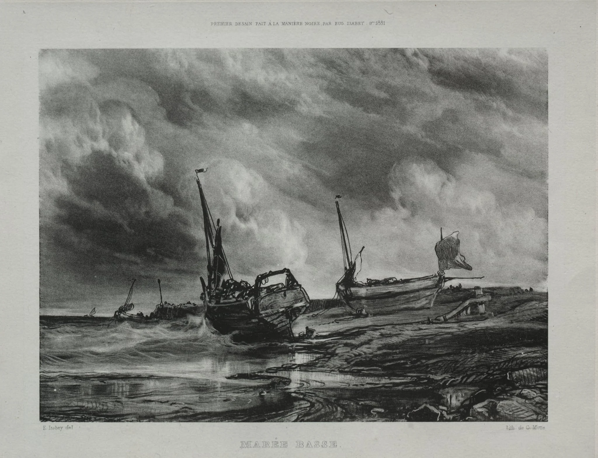 Marée basse, by Eugène Isabey, 1831