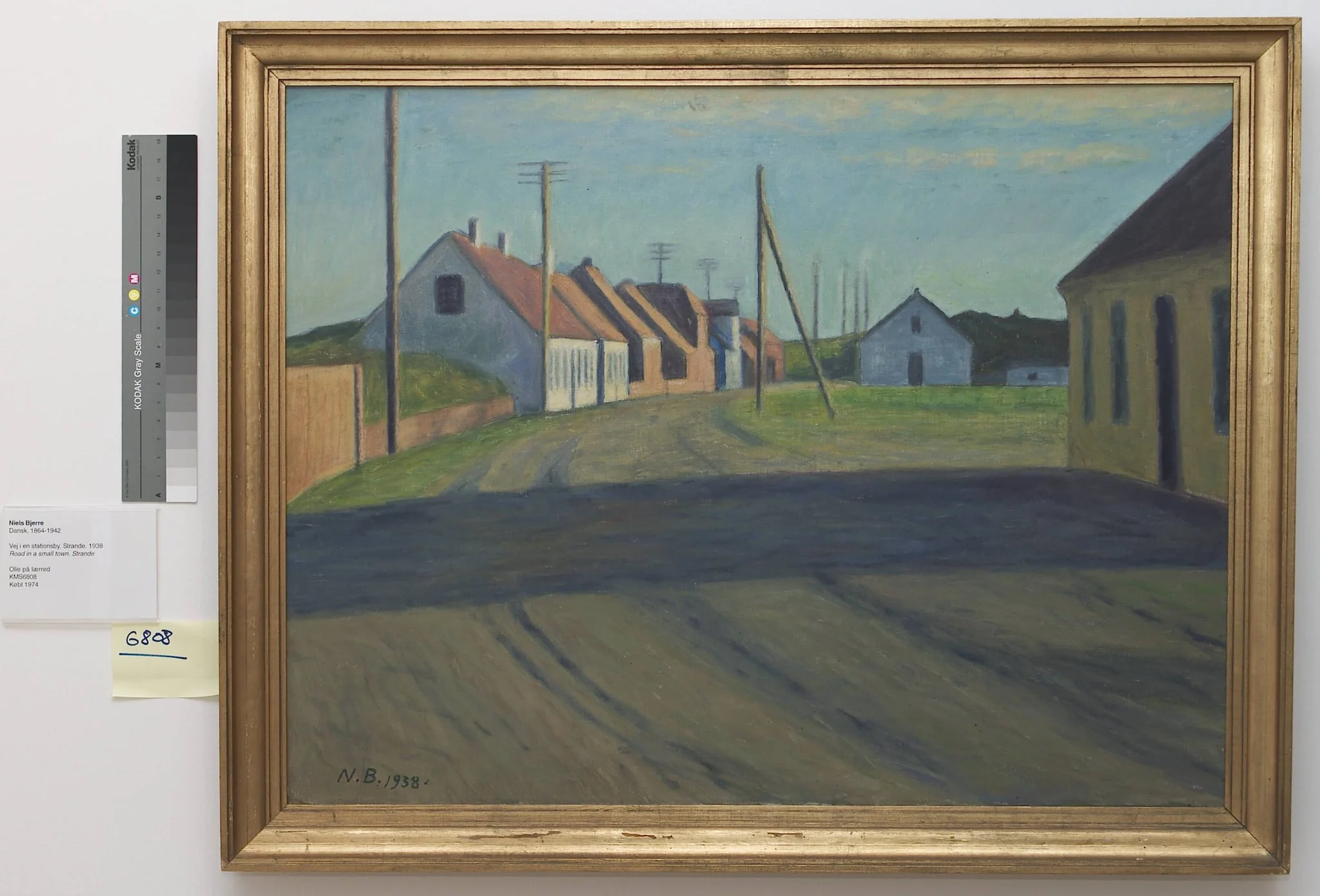Road in a small town. Strande, by Unknown, 1938
