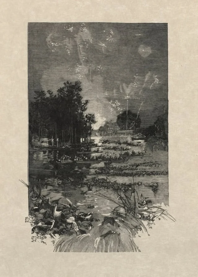 The Festival for the victims of duty, by Auguste Lepère, 1884
