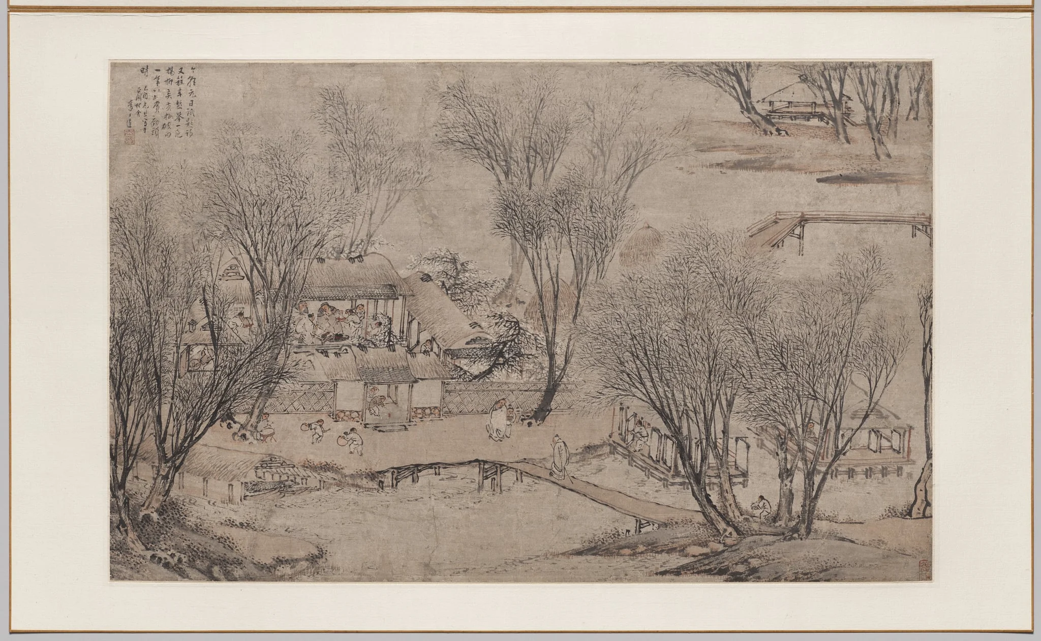 New Year's Day in a Village at Stone Lake, by Li Shida, unspecified, 1609