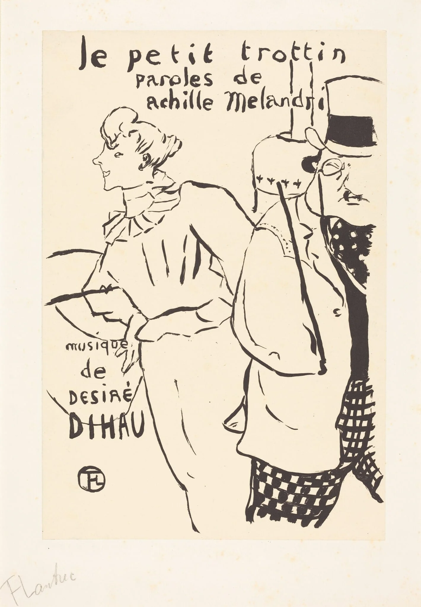 The Little Errand-Girl (Le petit trottin), by Henri de Toulouse-Lautrec, ink, 1893
