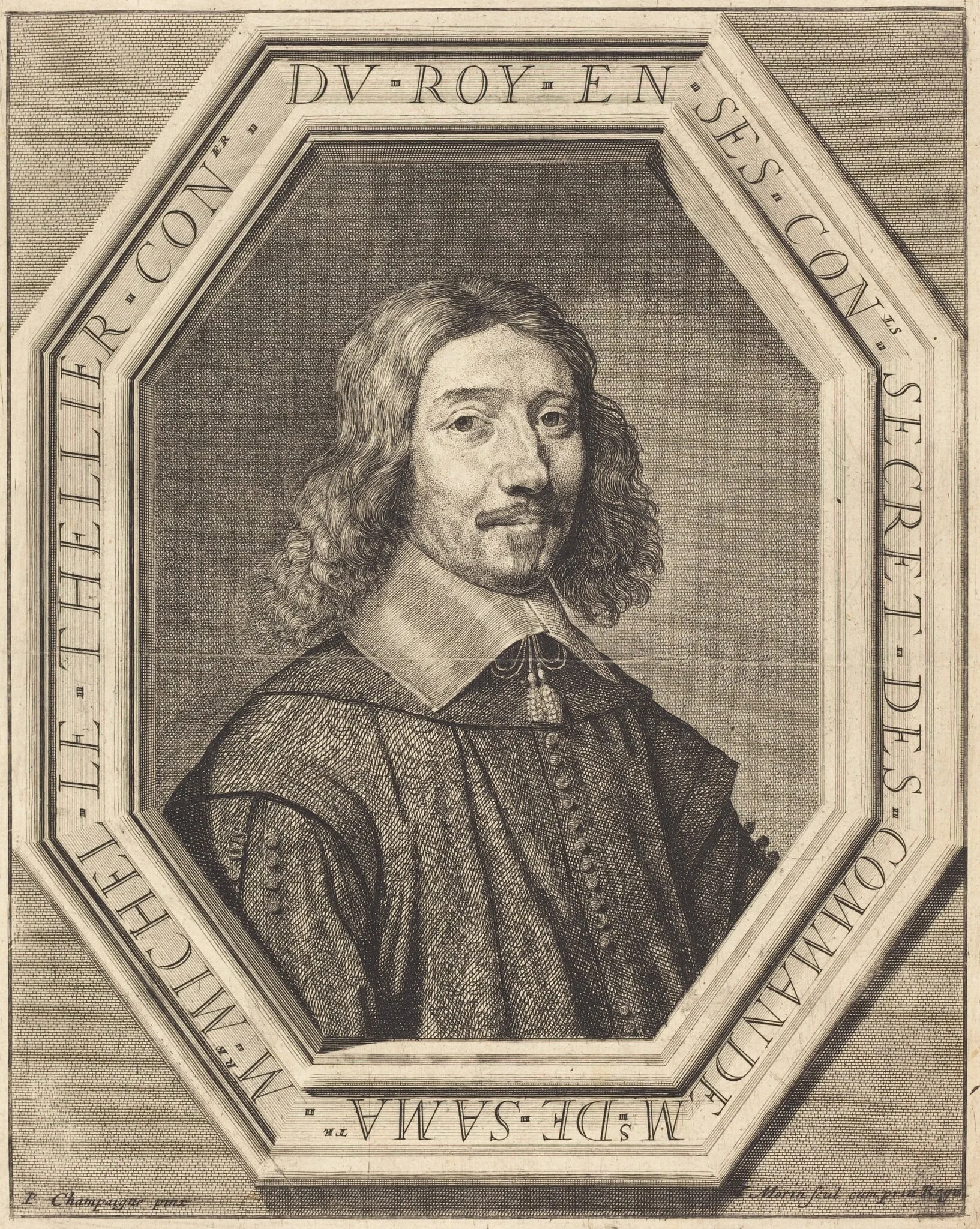 Michel le Tellier, by Jean Morin, ink, 1625
