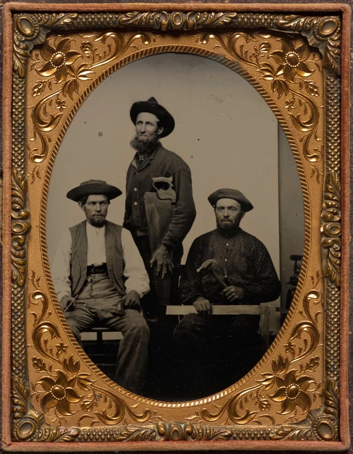 Three Carpenters, by Unknown, 1862