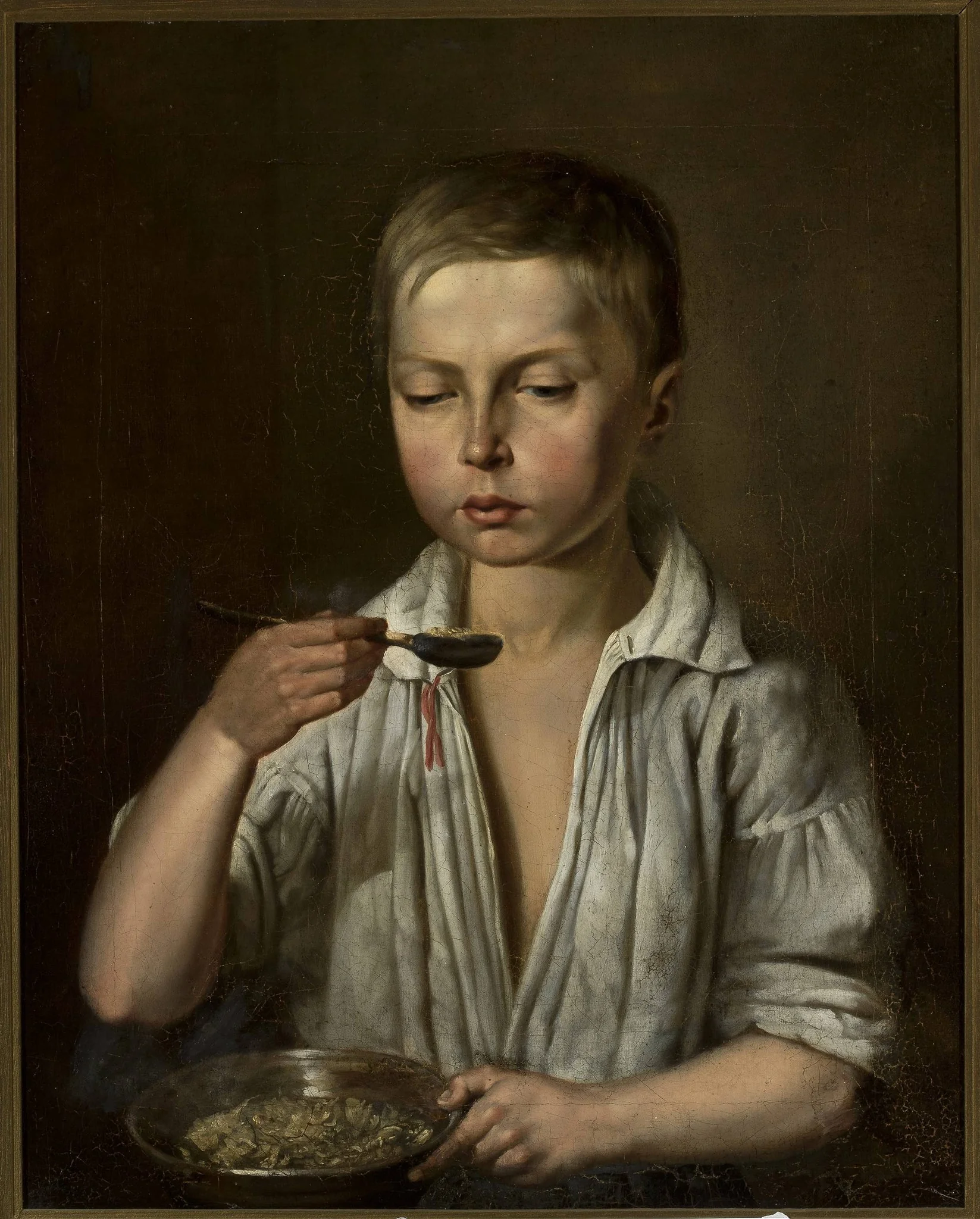 Boy at breakfast