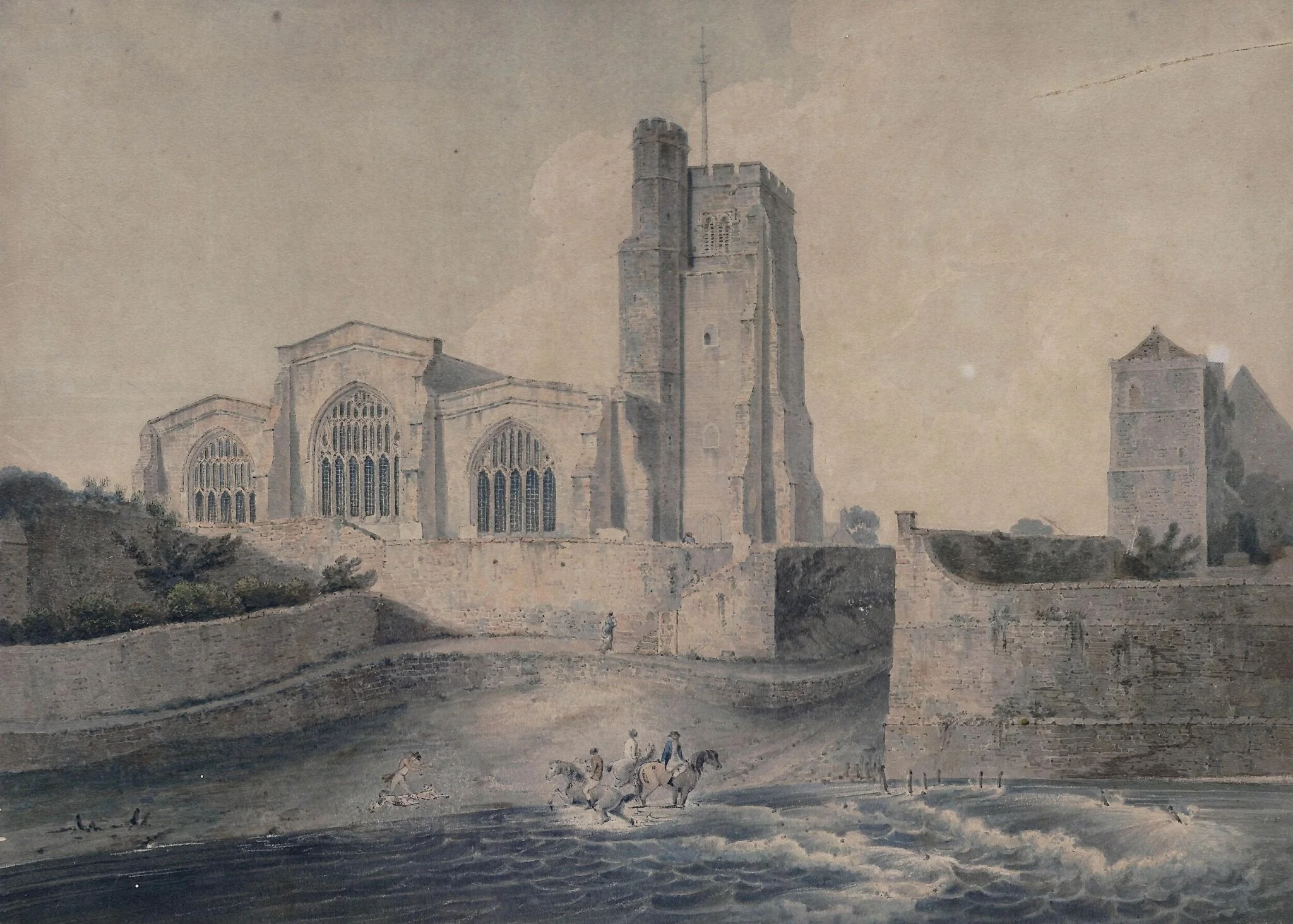All Saints' Church, Maidstone, by Turner, watercolor, 1850