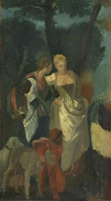 Copy after 'The Finding of Moses' by Veronese, by Edgar Degas, oil, 1855
