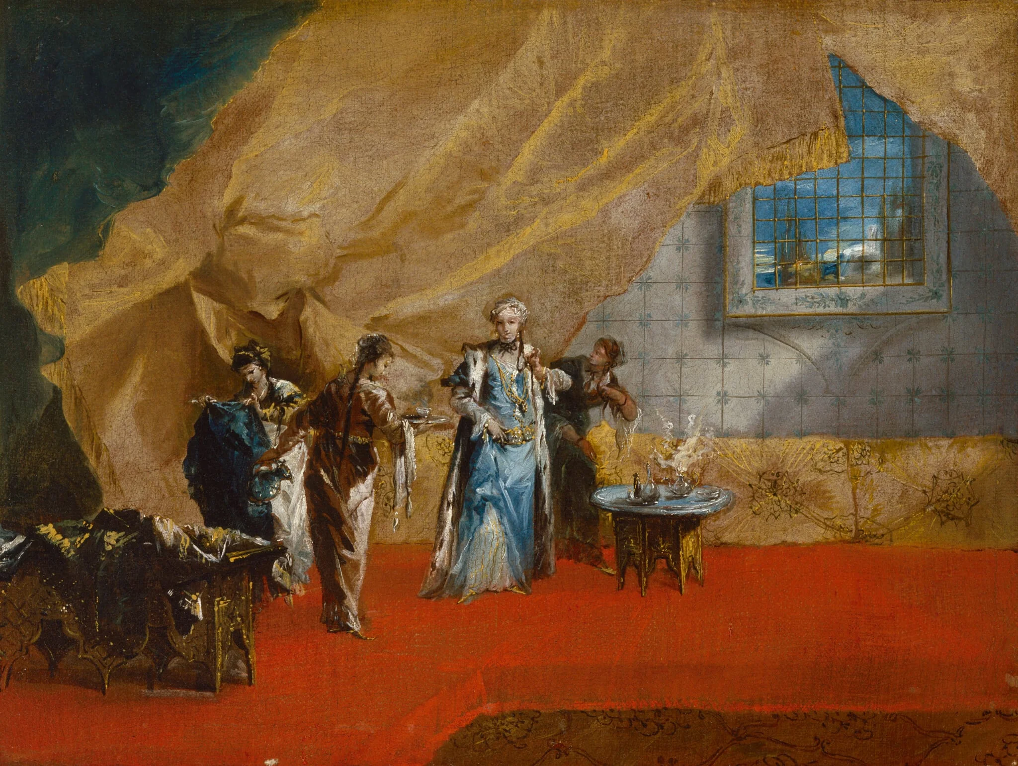 Interior: A Sultana taking Coffee in the Harem