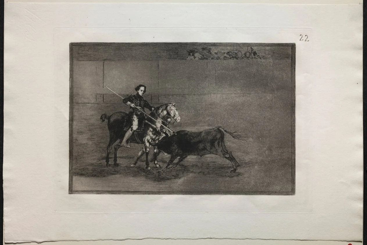 Bullfights:  Manly Courage of the Celebrated Pajuelera in (the Ring) at Saragosa, by Francisco Goya, 1816