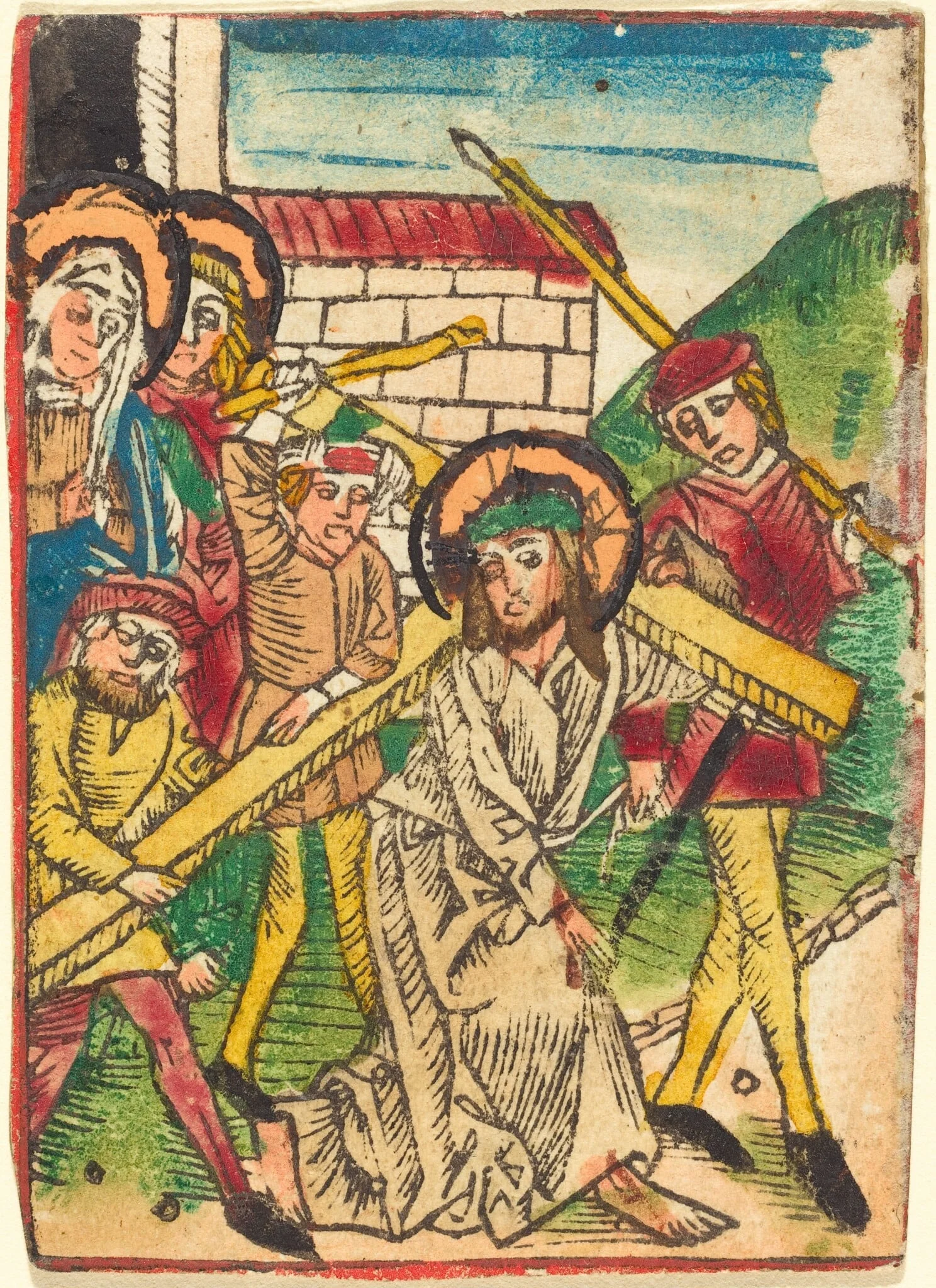 Christ Bearing the Cross, by German 15th Century, ink, 1475