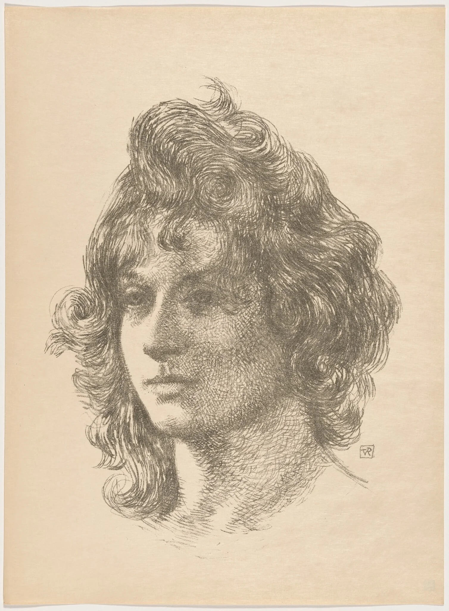 Etude, by Théo van Rysselberghe, ink, 1895