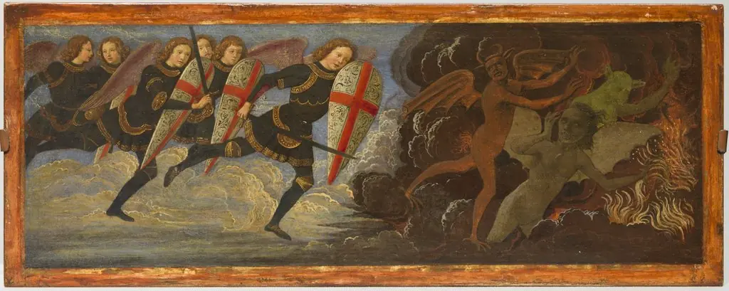 Archangel Saint Michael and the Angels at War with the Devil