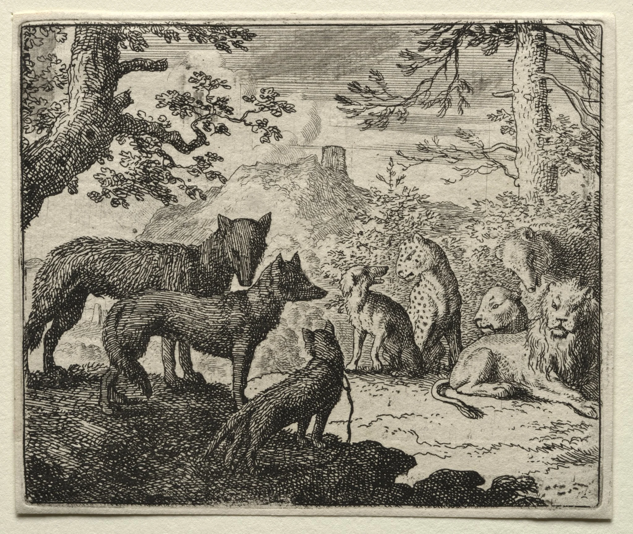 Reynard the Fox:  The Relatives of Reynard Leave Court, by Allart van Everdingen, 1662