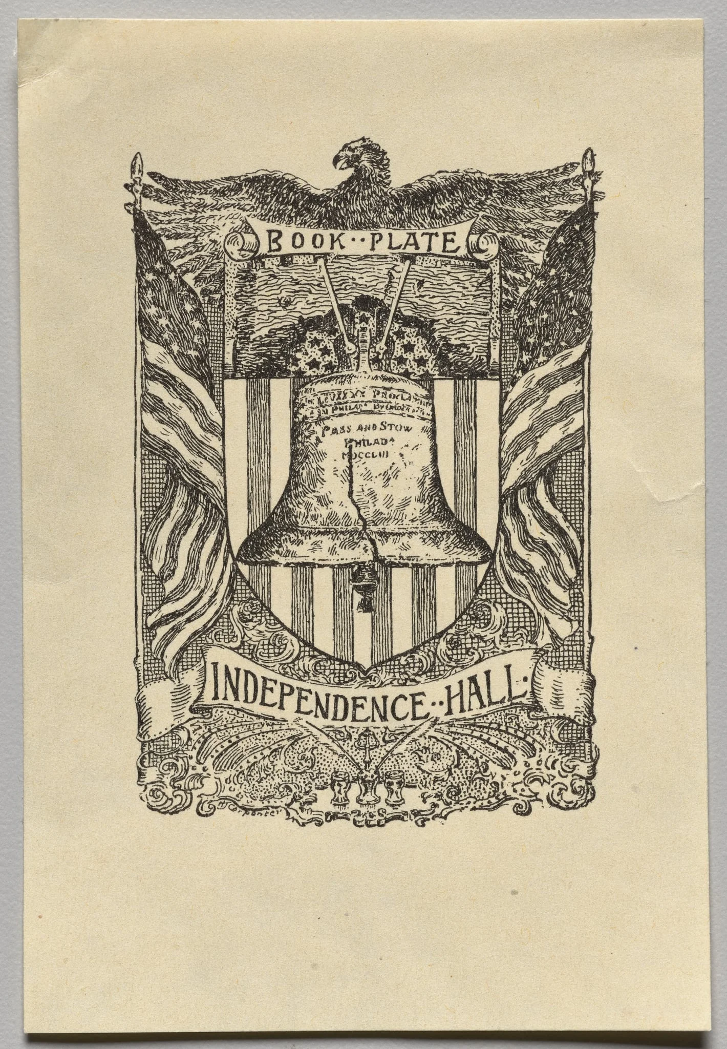 Bookplate:  Independence Hall, by Horace T. Carpenter, 1907