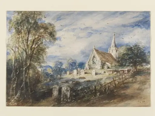 Stoke Poges Church, Buckinghamshire.  Illustration to Gray's 'Elegy'