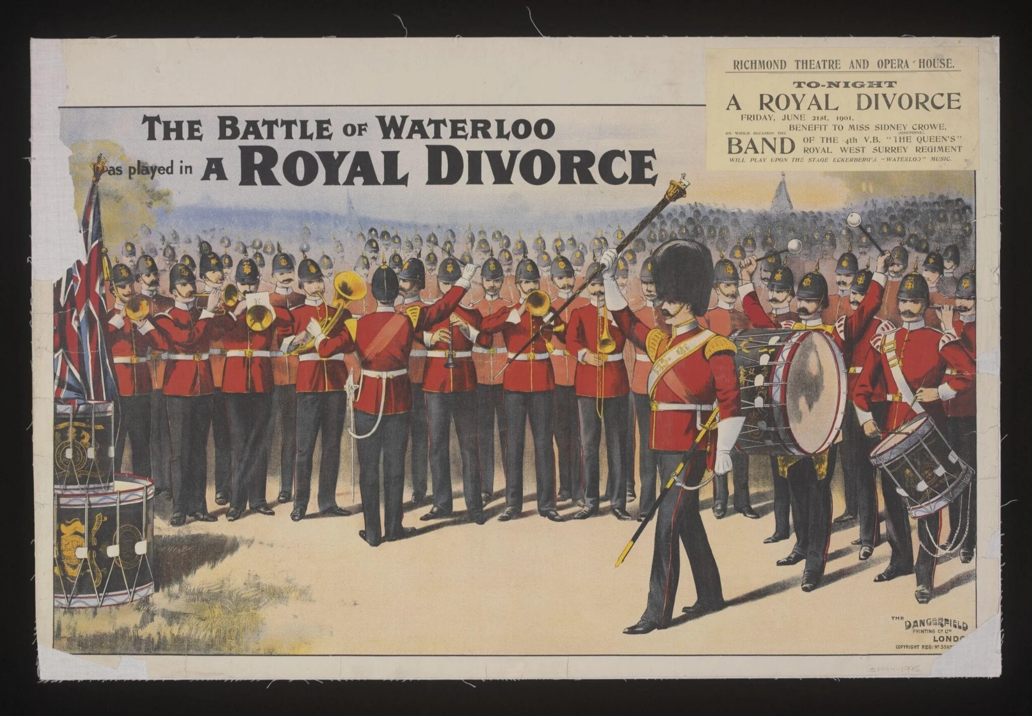 Richmond Theatre poster, by Dangerfield Printing Co. Ltd., 1901