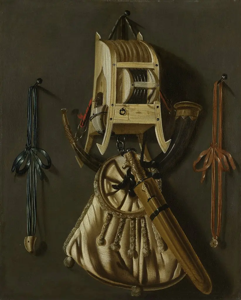Still life with hunting implements