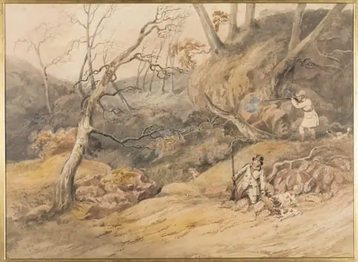 Sportsmen in a wood