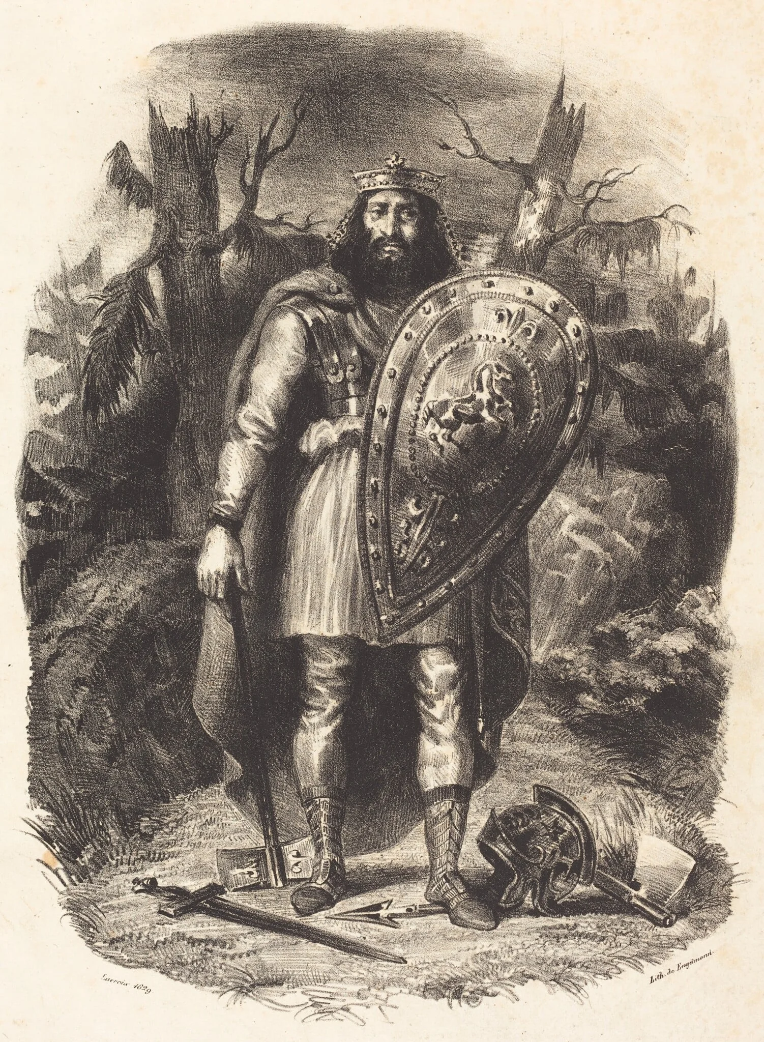 Vercingétorix, by Eugène Delacroix, ink, 1829