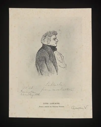 Luigi Lablache from a sketch by Princess Victoria