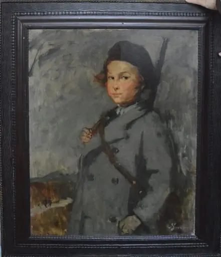 Portret (de) copil cu pușcă
