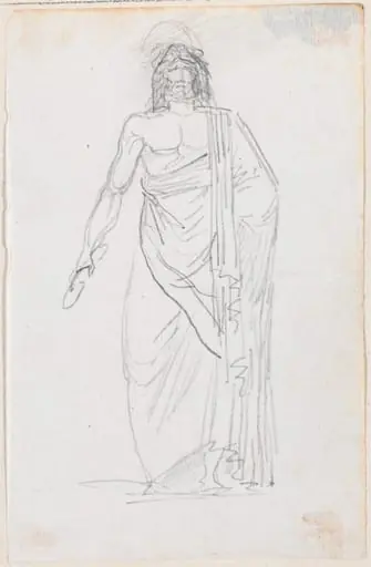 Statue of Zeus Holding a Thunderbolt