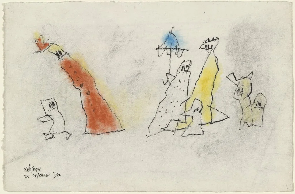 Untitled, by Lyonel Feininger, watercolor, 1952