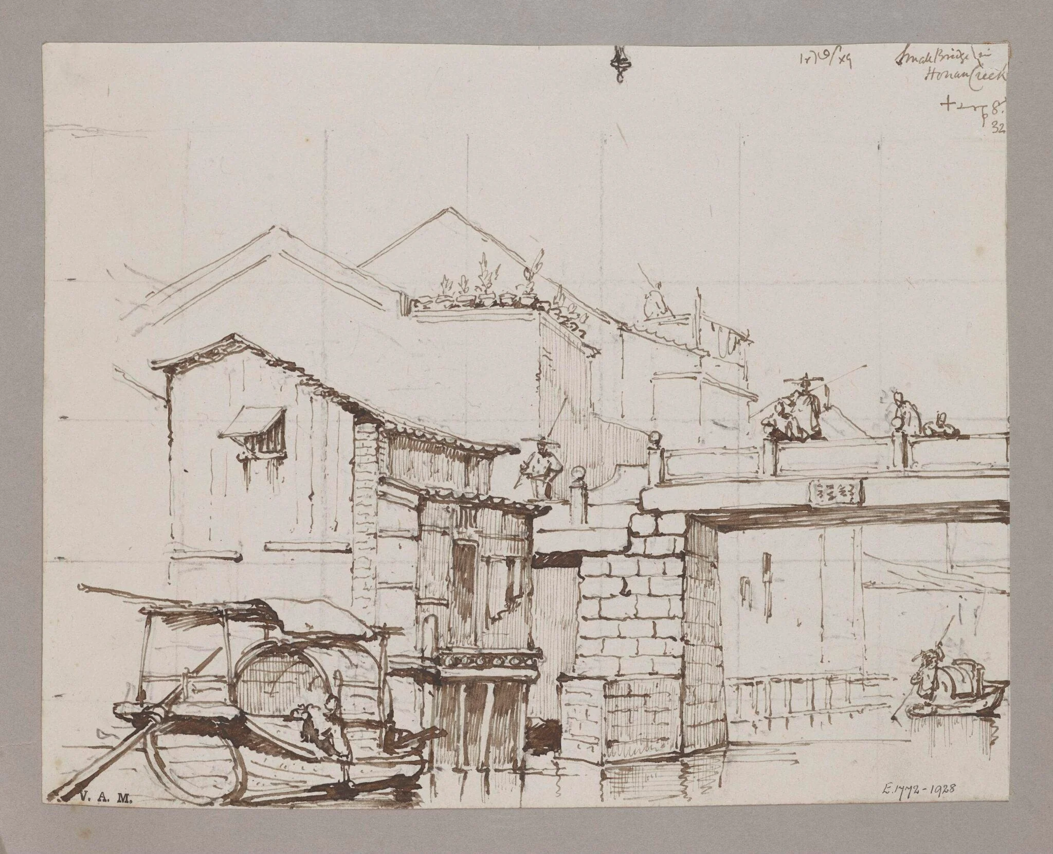 Small bridge near Honan, by George Chinnery, 8
