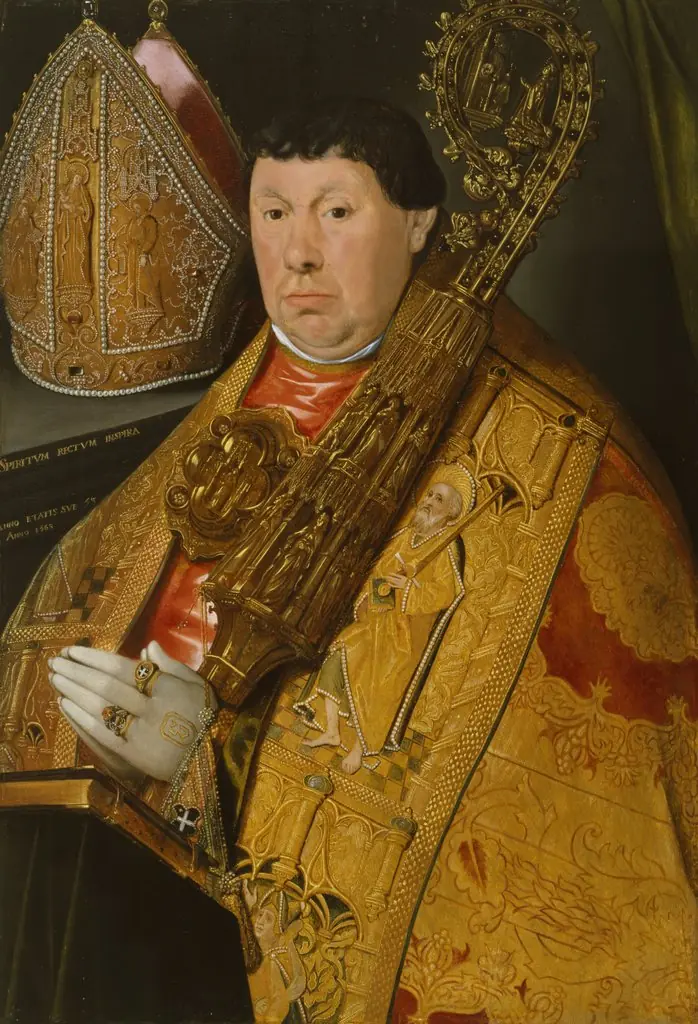 Portret van Nicolaus a Spira (1510-10 juli 1568), abt van de norbertijner abdij te Grimbergen (1543-1568)