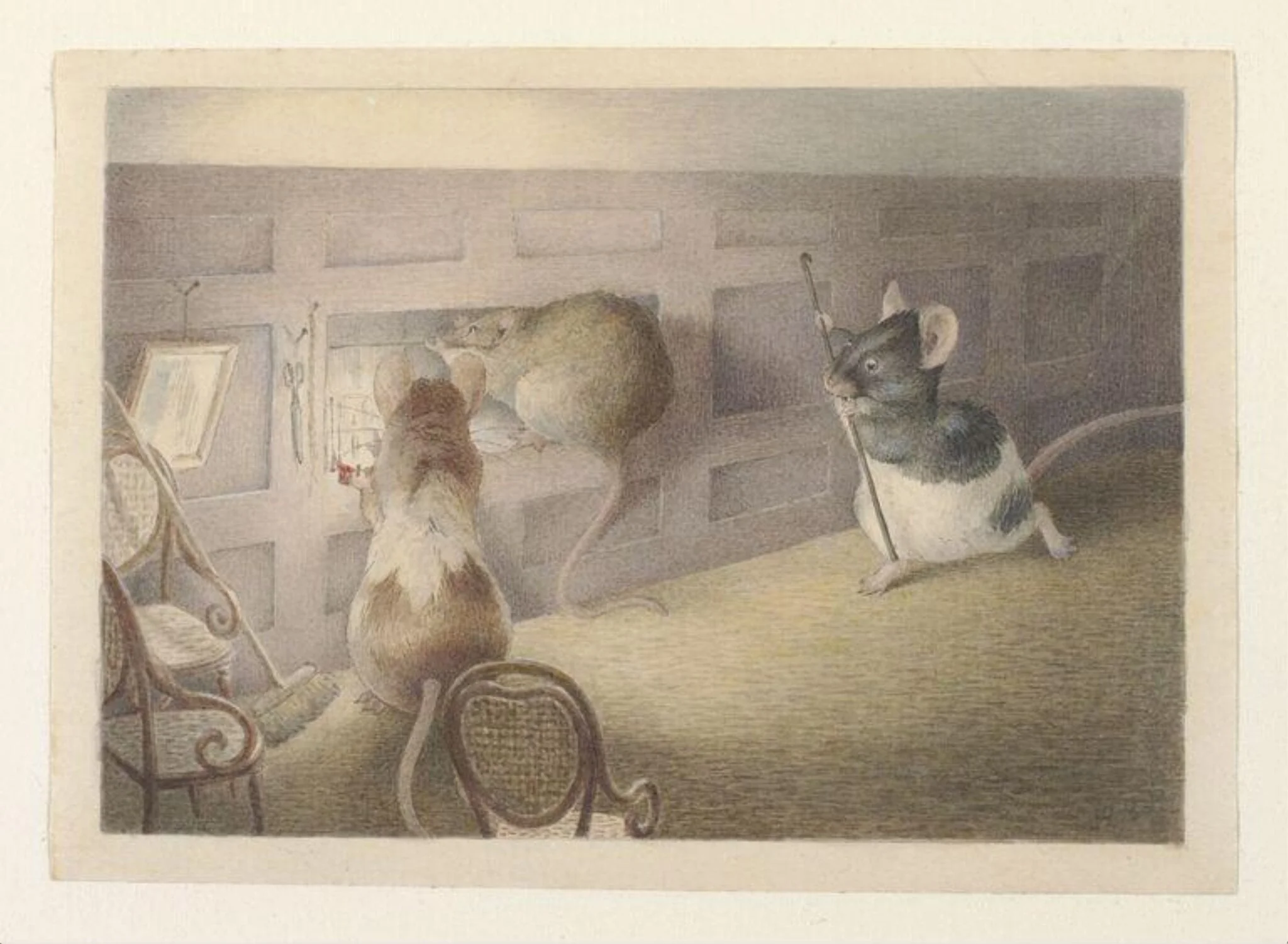 'Oh no! Miss Pussy, you'd bite off our heads'