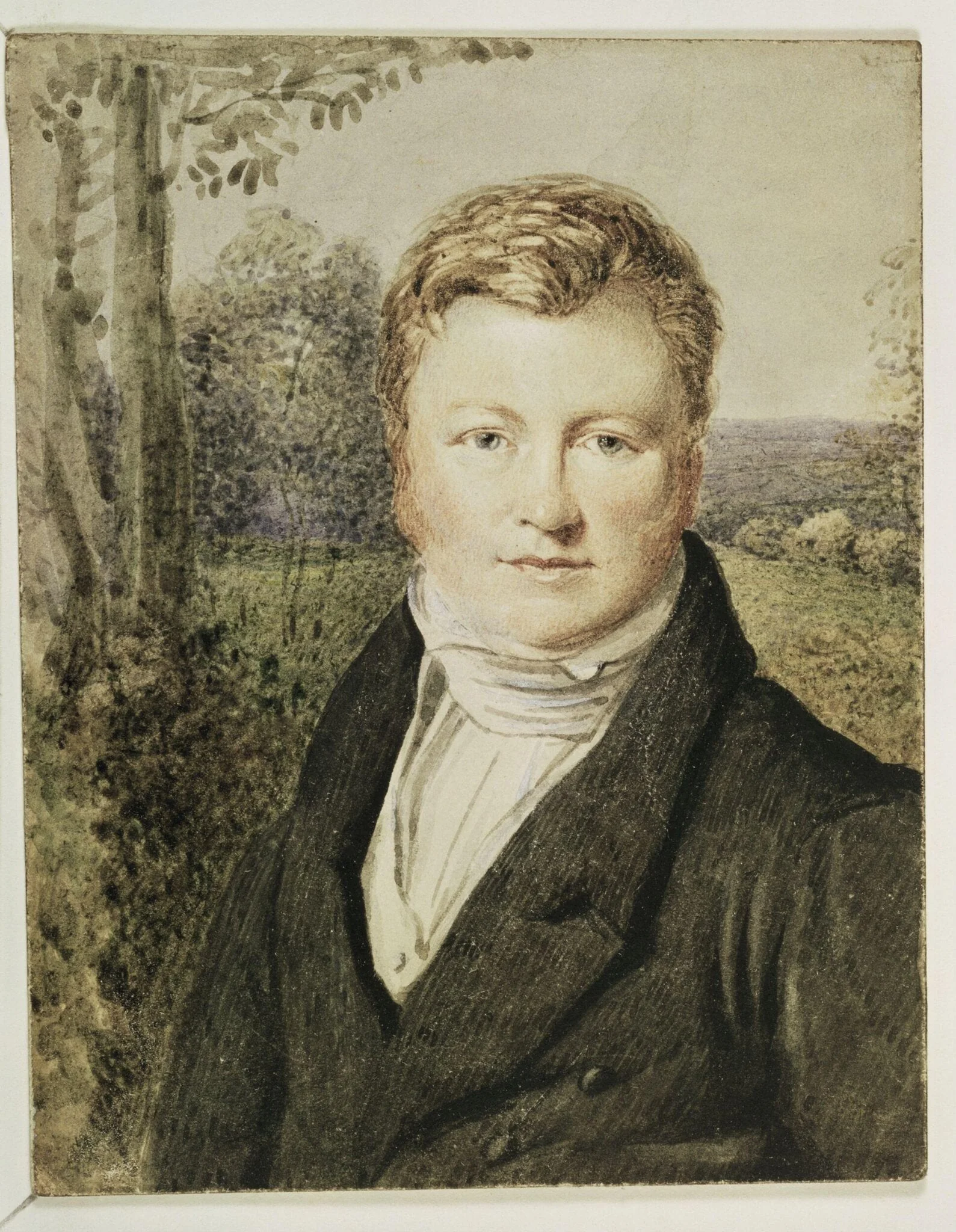 Portrait of the artist John Varley, by John Linnell, watercolor, 1824