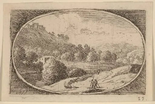 Two Men Carrying Staffs