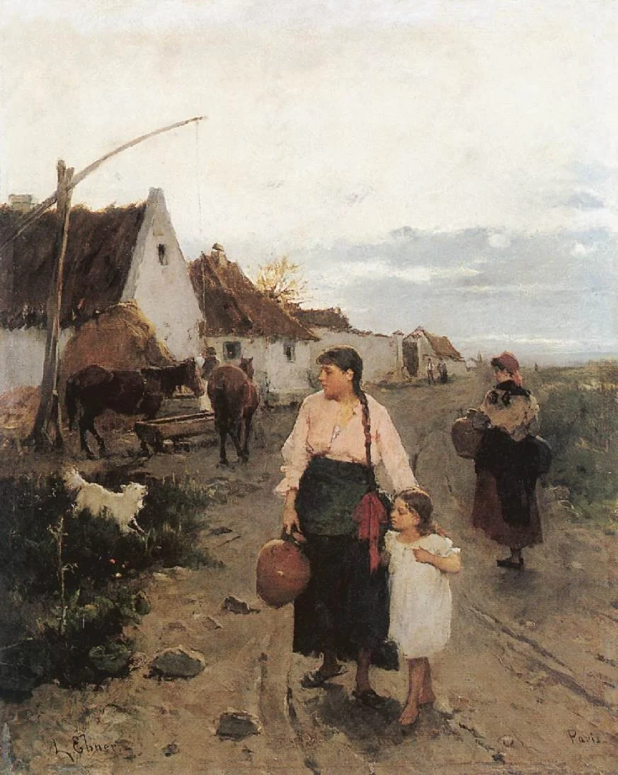 Confines of the Village, by Lajos Deák Ébner, oil, 1890